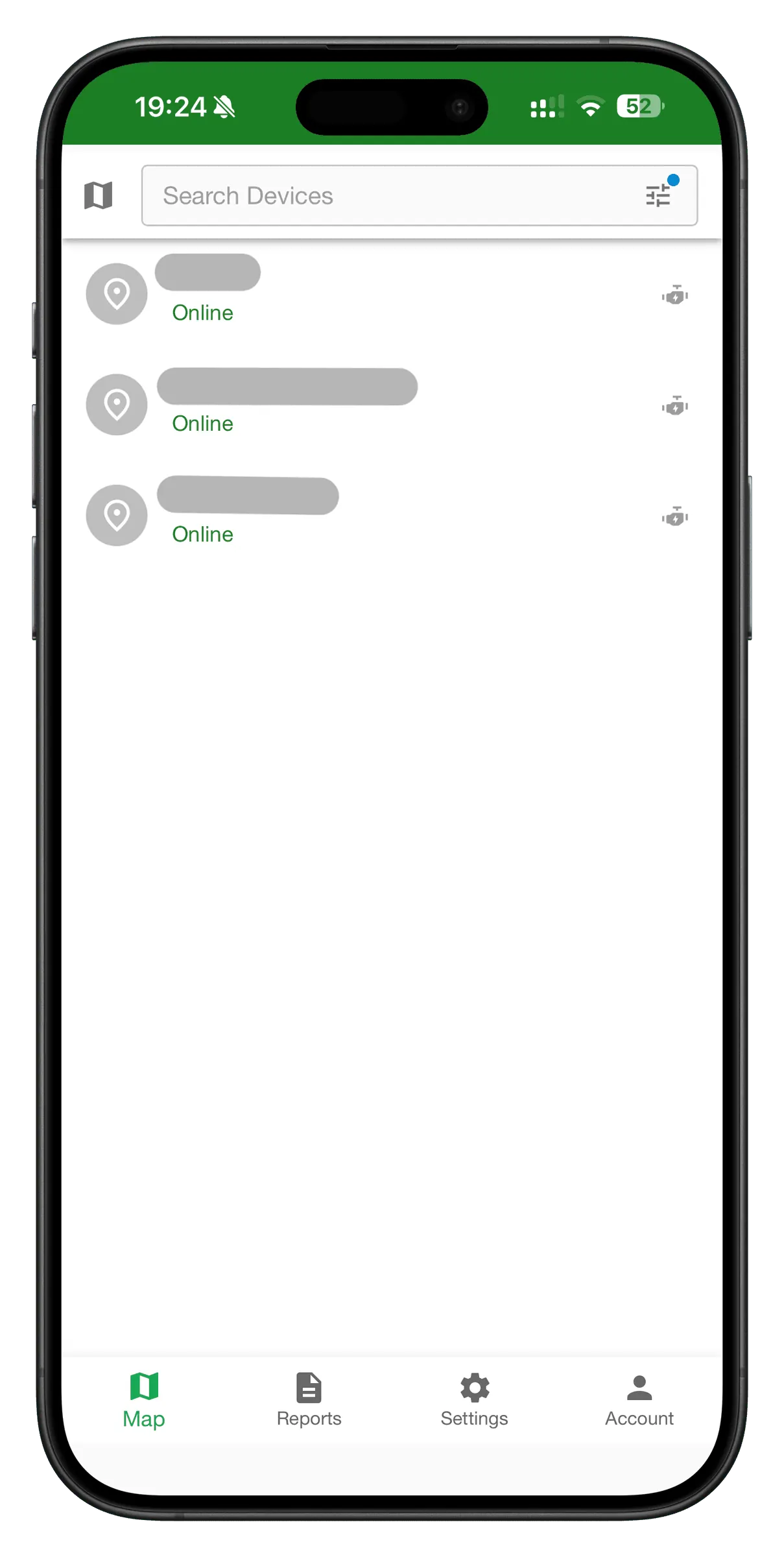 Device Management - Wegashine app on a phone
